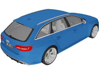 Audi RS4 Avant (2013) 3D Model preview