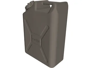 Water Container Military 5 Gallon 3D Model preview
