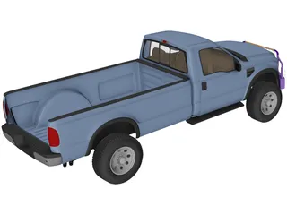 Ford F-250 Pickup 3D Model preview