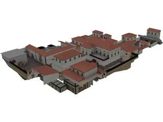 Italy City Block 3D Model preview