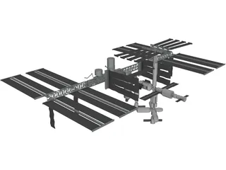 International Space Station (ISS) 3D Model preview