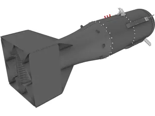 Little Boy Atomic Bomb 3D Model preview