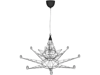 Lightweight Suspension Lamp 3D Model preview