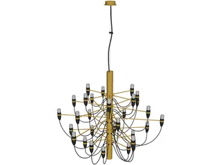 Flos 2097 Chandelier 3D Model preview