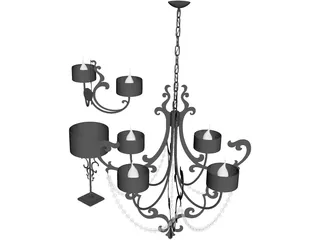 Cantori Lago Lamps 3D Model preview