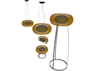 Caboche Floor Lamp 3D Model preview