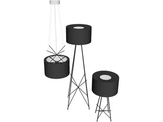 Flos Ray Lamps 3D Model preview