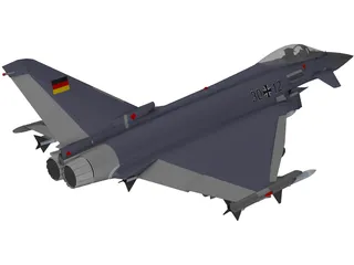 Eurofighter Typhoon 3D Model preview