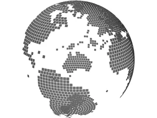 Pixel Planet 3D Model preview