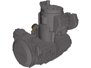 Honda CR250 Engine 3D Model preview