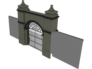 Stonehearst Asylum Gate 3D Model preview