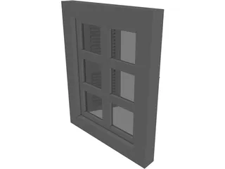 French Window 3D Model preview