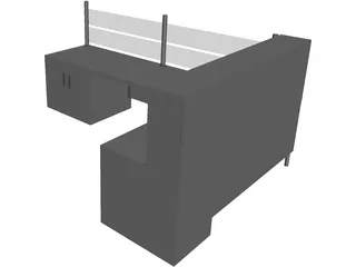 Office Desk 3D Model preview