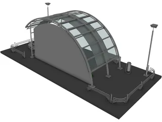 Bus Stop 3D Model preview