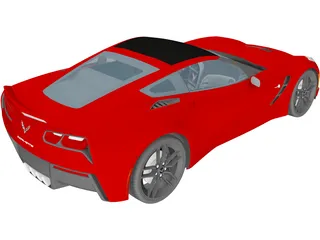 Chevrolet Corvette C7 Stingray (2014) 3D Model preview