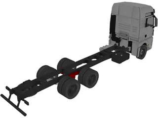 MAN TGX 6X4 Cab 3D Model preview