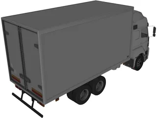 Mercedes-Benz Axor 3-Axle Cab 3D Model preview