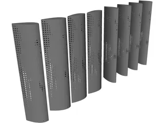 Illuminated Louvers 3D Model preview