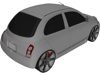 Nissan Micra [Tuned] 3D Model preview
