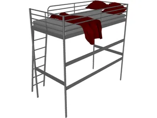 Bed IKEA 3D Model preview