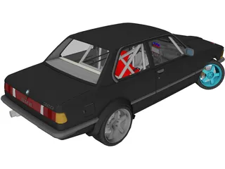 BMW E21 Drift Edition 3D Model preview