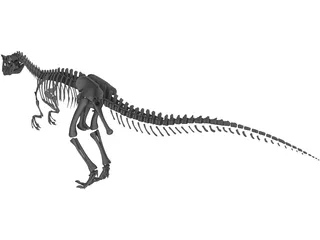 Allosaurus Skeleton 3D Model preview
