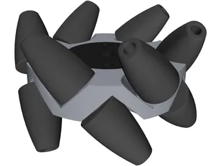 Mecanum Wheel 3D Model preview