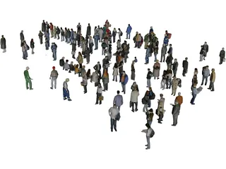 Low Poly People Collection 3D Model preview