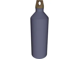 Aluminum Water Bottle 3D Model preview