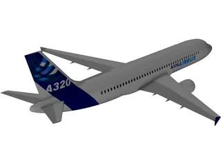 Airbus A320 3D Model preview