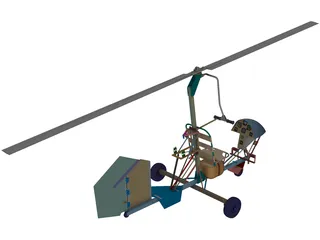 Bensen B-6 Gyrocopter 3D Model preview