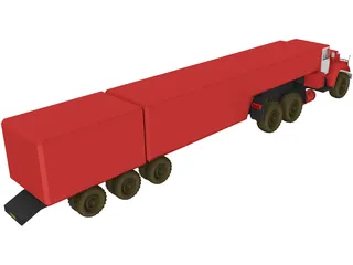 Kraz-6443 3D Model preview