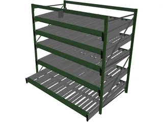 Dinamic Shelves for Picking Lines 3D Model preview