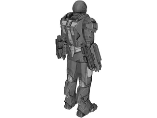 Iron Man War Machine 3D Model preview