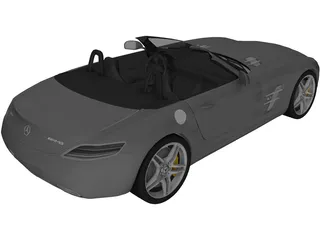 Mercedes-Benz SLS AMG Roadster (2012) 3D Model preview