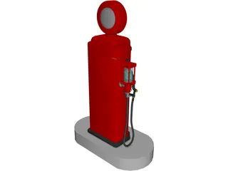 Gas Pump 3D Model preview