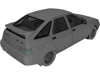 Vaz 2112 Lada 3D Model preview