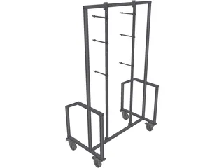Fixture Shelve Rack 3D Model preview