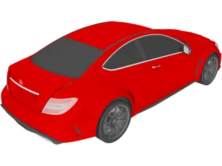 Mercedes-Benz C63 AMG Coupe Black Series (2012) 3D Model preview