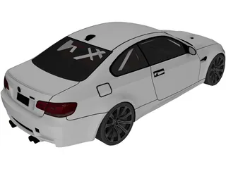 BMW M3 E92 3D Model preview