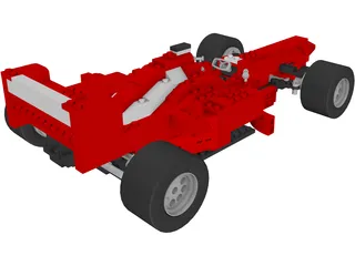 Lego F1 Car 3D Model preview