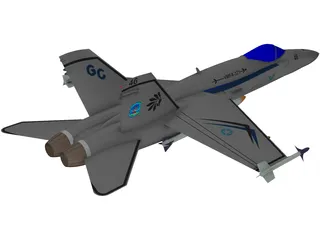 FA-18 Hornet 3D Model preview