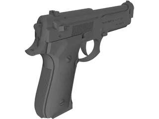 Beretta 92FS 3D Model preview