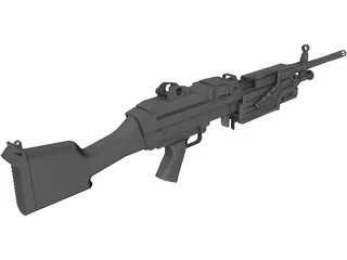 FN Herstal Minimi 3D Model preview