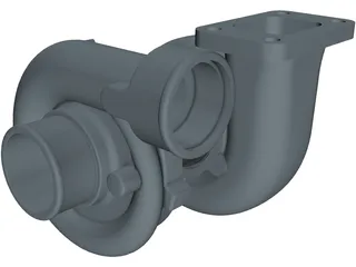 Turbocharger 3D Model preview