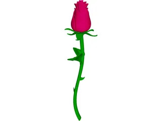 Rose Flower 3D Model preview