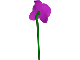 Orchid Flower 3D Model preview