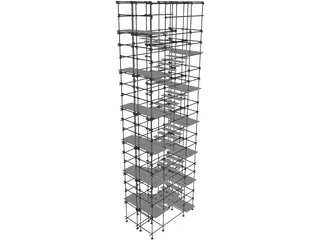 Scaffold Stairs 3D Model preview