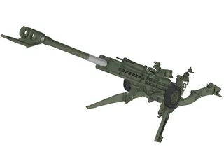 M777 Howitzer 3D Model preview