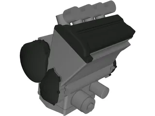 Yamaha R1 5JJ Engine 3D Model preview